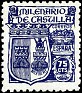 Spain - 1944 - Millennium Of Castile - 75 CTS - Blue - Spain, Castilla Millennial - Edifil 976 - Millennium of Castile. Avila - 0